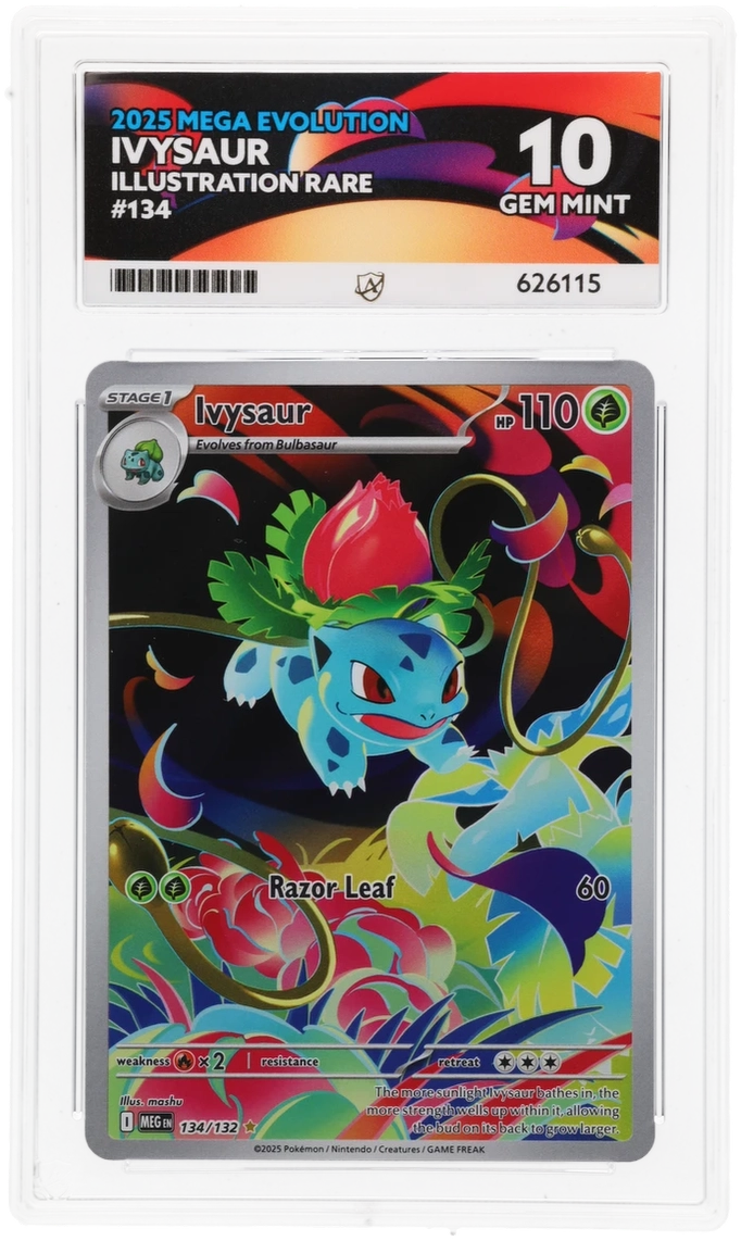Pokemon - Mega Evolution (2025) - Ivysaur - 134/132 - Ace Grading - Grade 10