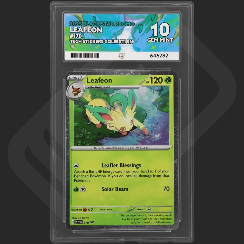 Pokemon - Black Star Promo - Leafeon - 170 - Tech Stickers Collection - Ace Grading - Grade 10