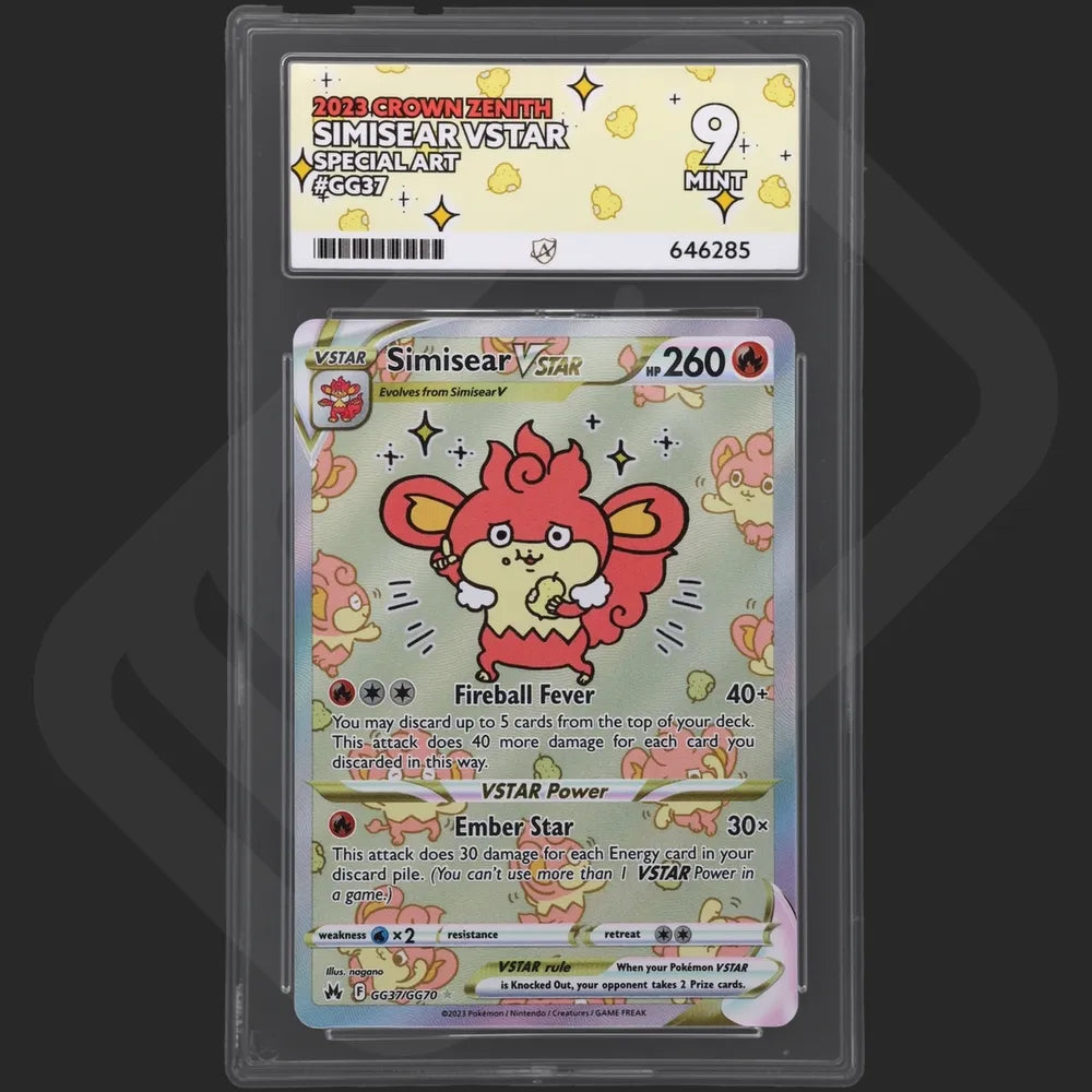 Pokemon - Crown Zenith - Simisear VSTAR - GG37/GG70 - Ace Grading - Grade 9