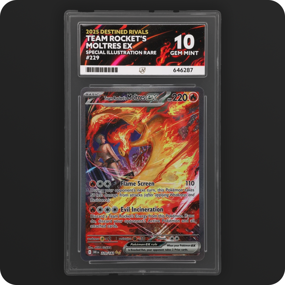 Pokemon | Destined Rivals | Team Rocket's Moltres ex | 229/182 Ace 10