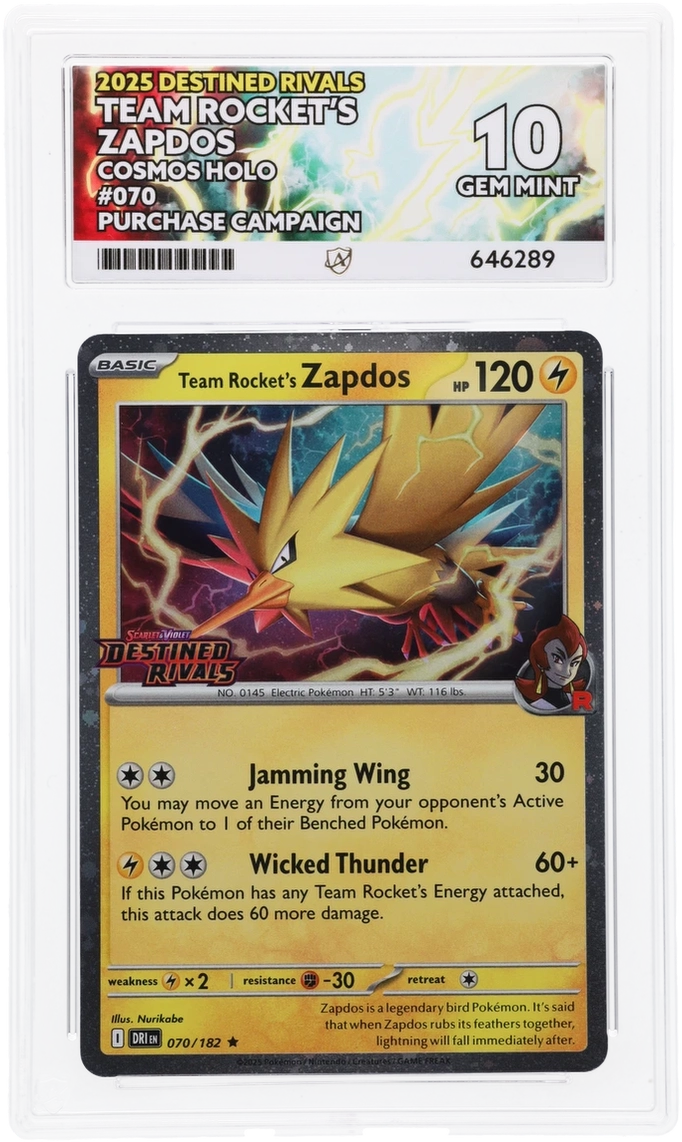 Team Rocket's Zapdos - ACE 10   (Front)