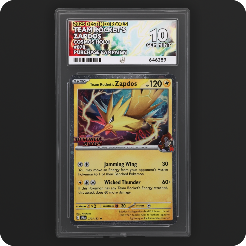Pokemon | Destined Rivals | Team Rocket's Zapdos | 070/182 Ace 10