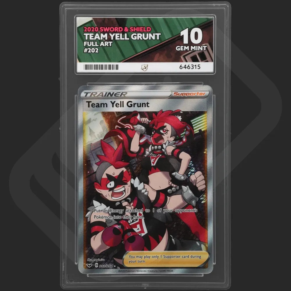 Pokemon - Sword & Shield - Team Yell Grunt - 202/202 - Ace Grading - Grade 10