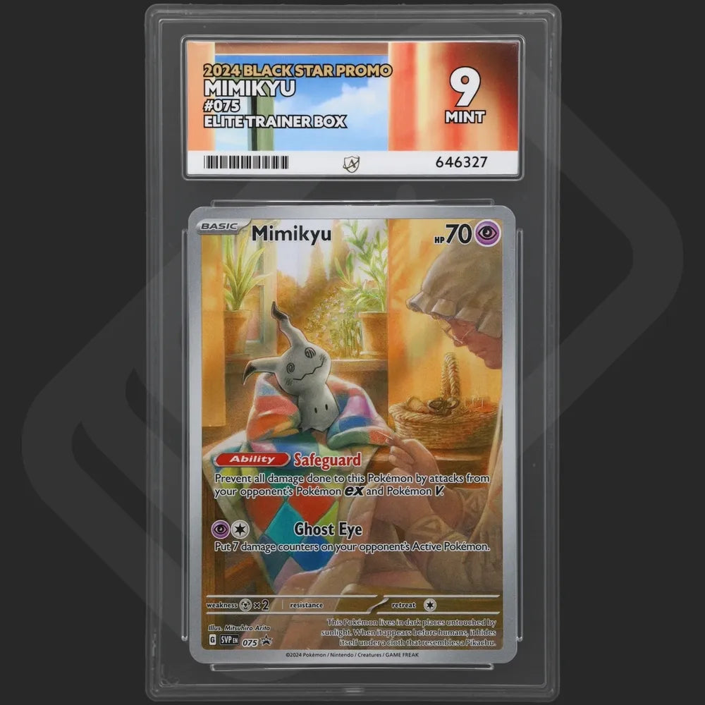 Pokemon - Black Star Promo - Mimikyu - 075 - Elite Trainer Box - Ace Grading - Grade 9