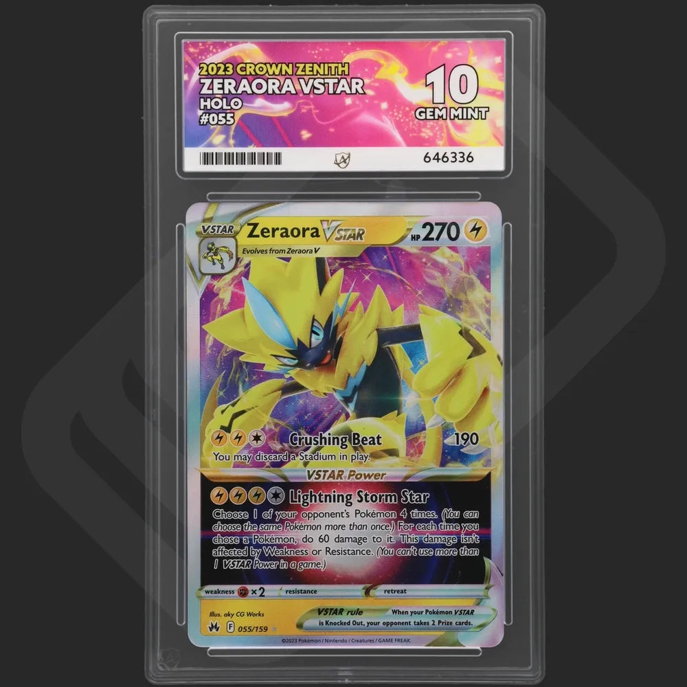 Pokemon - Crown Zenith - Zeraora VSTAR - 055/159 - Ace Grading - Grade 10