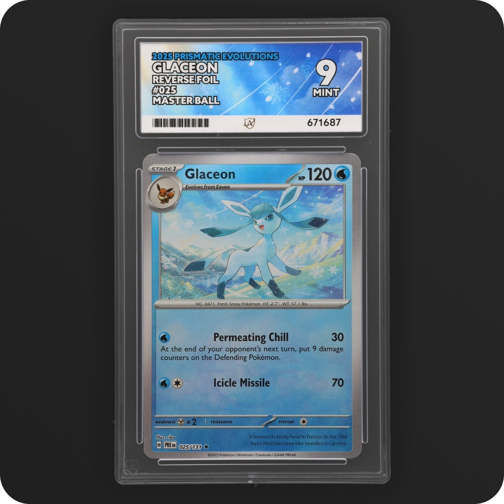 Pokemon | Prismatic Evolutions | Glaceon (Master Ball) | English 025/131 Ace 9