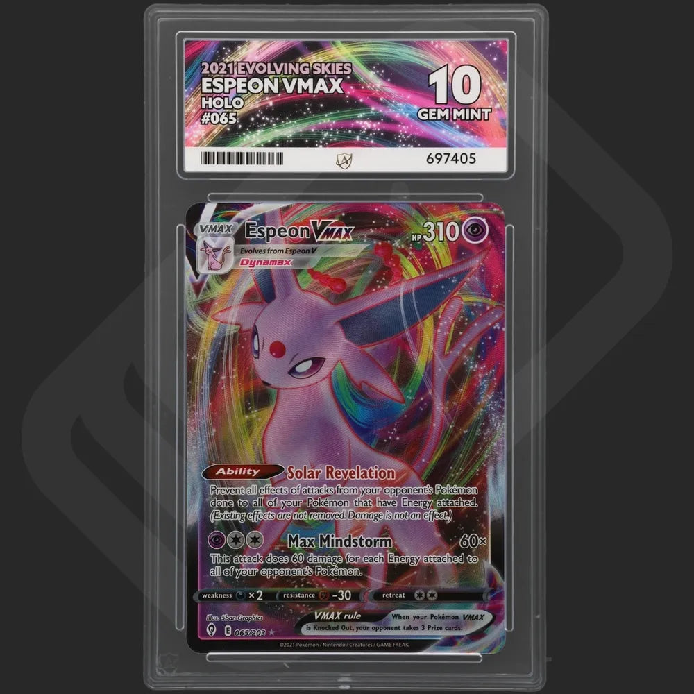 Pokemon - Evolving Skies - Espeon VMAX - 065/203 - Ace Grading - Grade 10