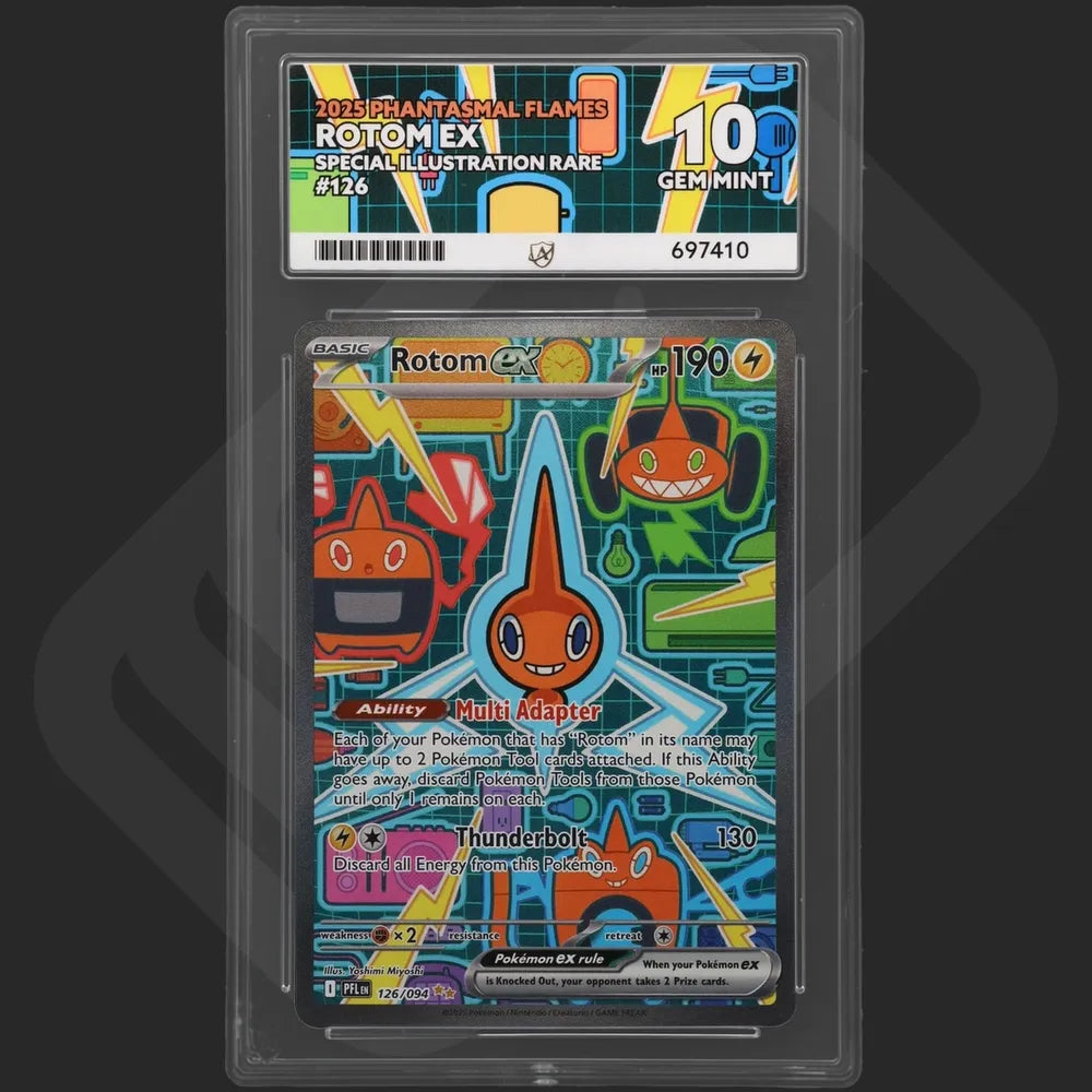 Pokemon - Phantasmal Flames - Rotom ex - 126/094 - Ace Grading - Grade 10