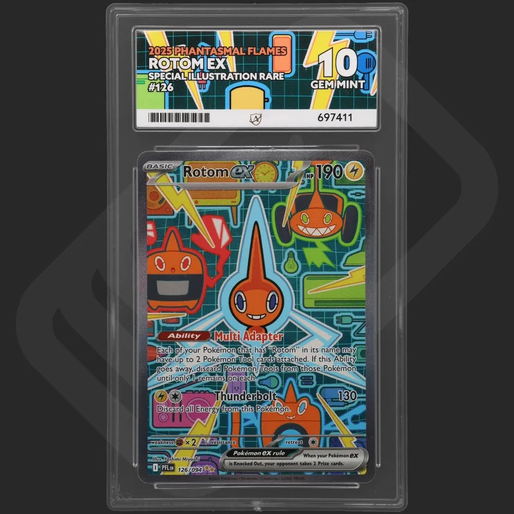 Pokemon - Phantasmal Flames - Rotom ex - 126/094 - Ace Grading - Grade 10