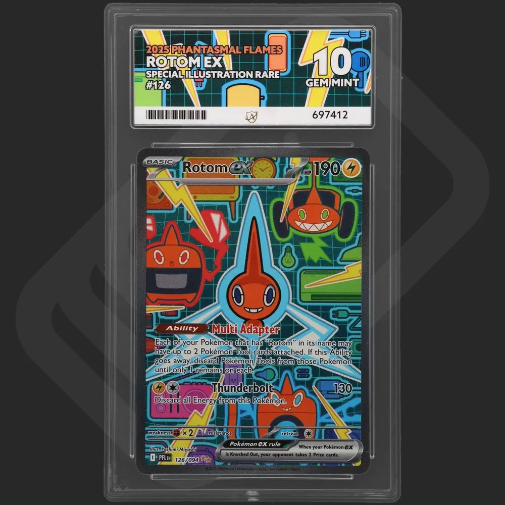 Pokemon - Phantasmal Flames - Rotom ex - 126/094 - Ace Grading - Grade 10