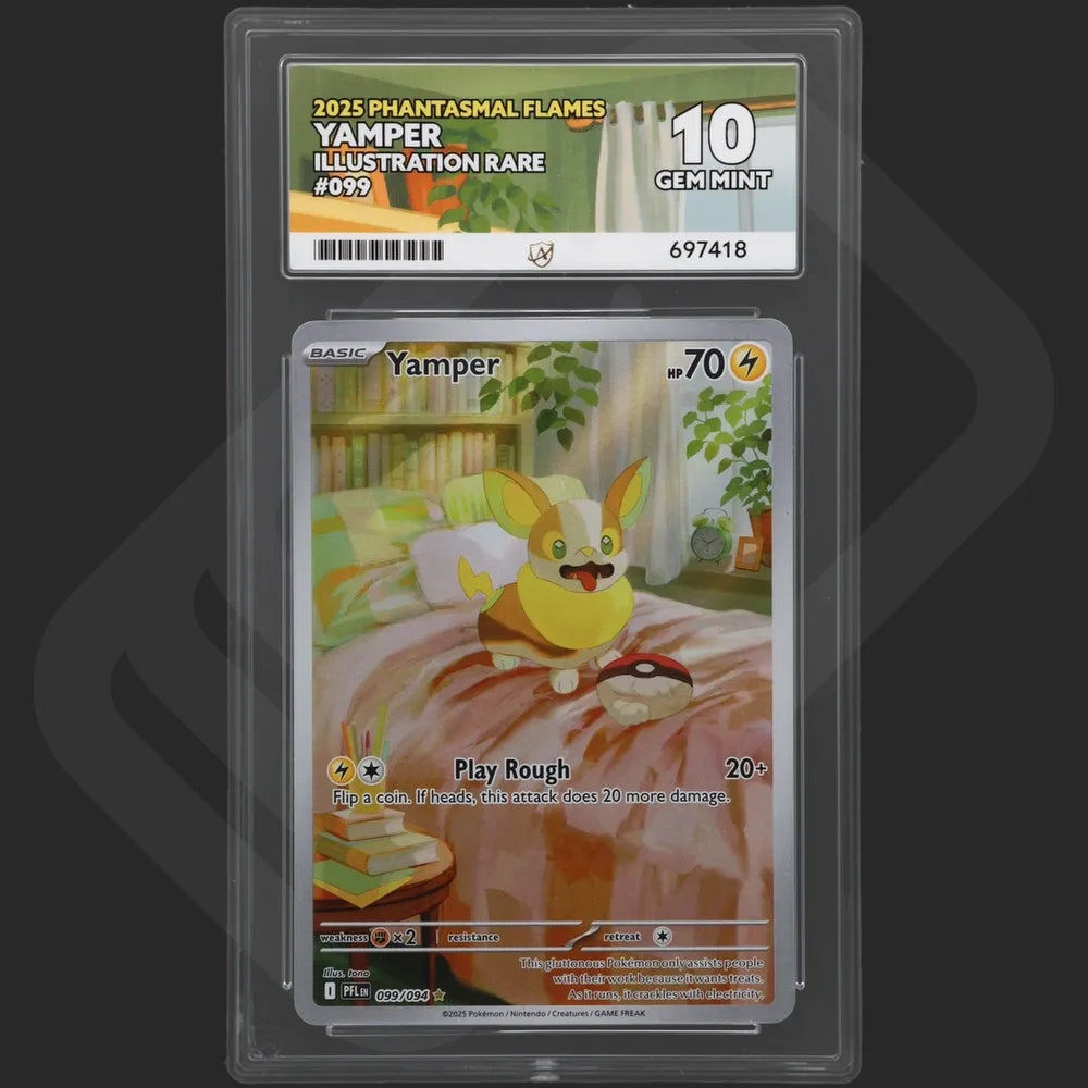 Pokemon - Phantasmal Flames - Yamper - 099/094 - Ace Grading - Grade 10