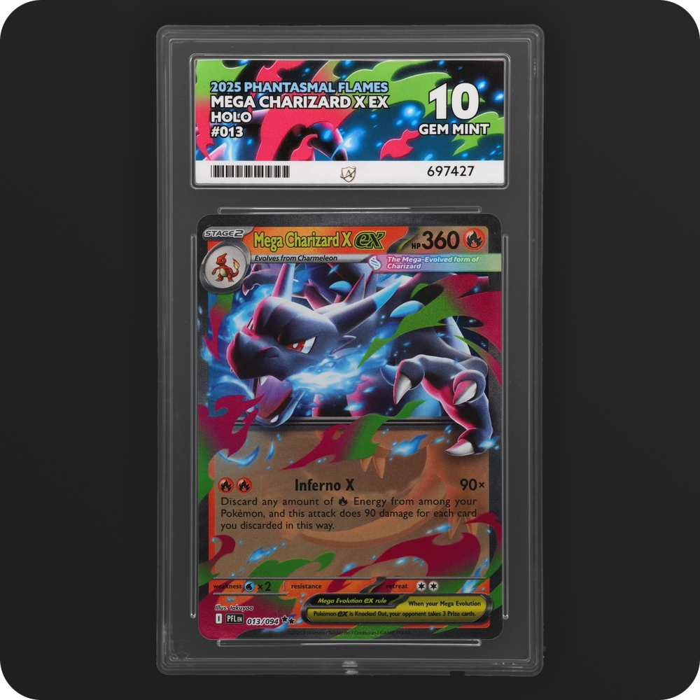 Pokemon | Phantasmal Flames | Mega Charizard X ex | 013/094 Ace 10