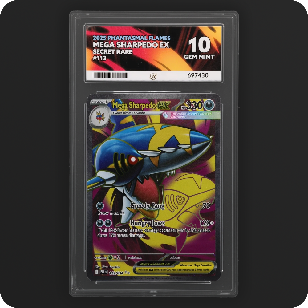 Pokemon | Phantasmal Flames | Mega Sharpedo ex | 113/094 Ace 10
