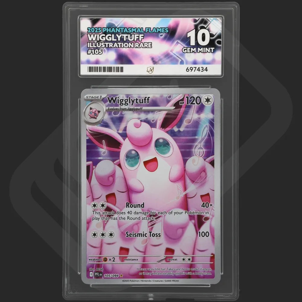 Pokemon - Phantasmal Flames - Wigglytuff - 105/094 - Ace Grading - Grade 10