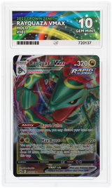 Pokemon - Crown Zenith - Rayquaza VMAX - 102/159 - Ace Grading - Grade 10