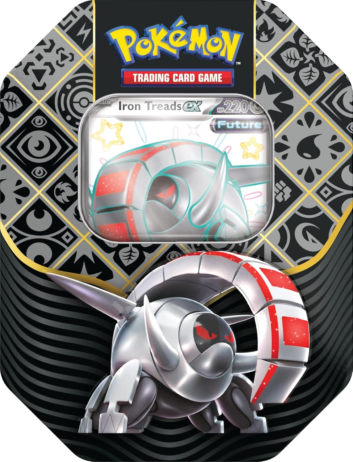 Pokemon TCG: Paldean Fates - 4-Booster Tin - Shiny Iron Treads