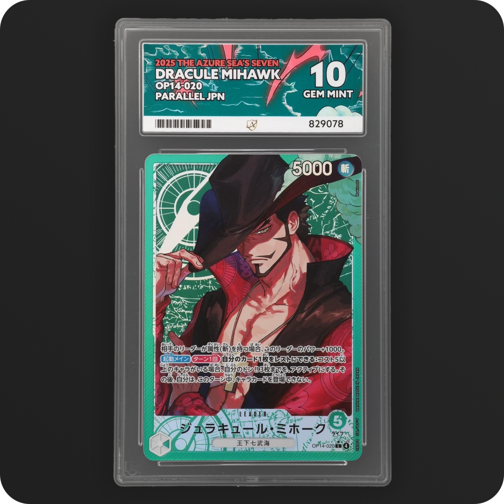 One Piece | The Azure Sea's Seven | Dracule Mihawk | Japanese OP14-020 Ace 10