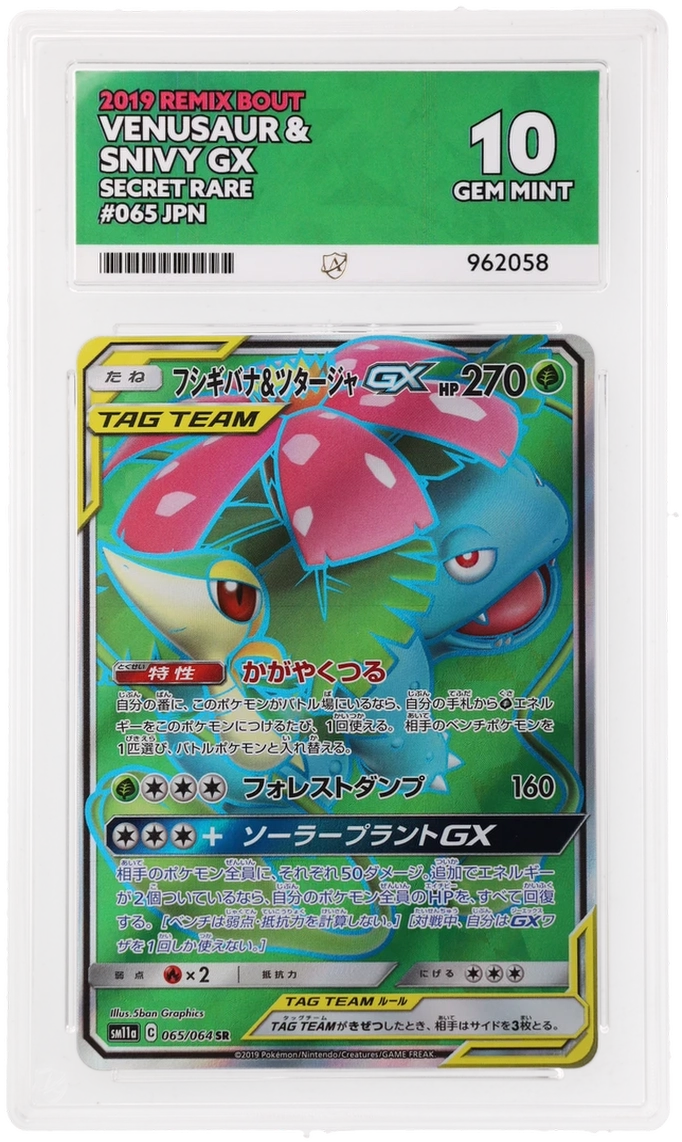 Venusaur & Snivy GX - ACE 10   (Front)