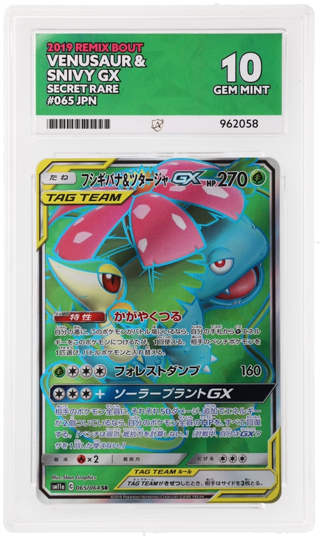Venusaur & Snivy GX - ACE 10   (Front)