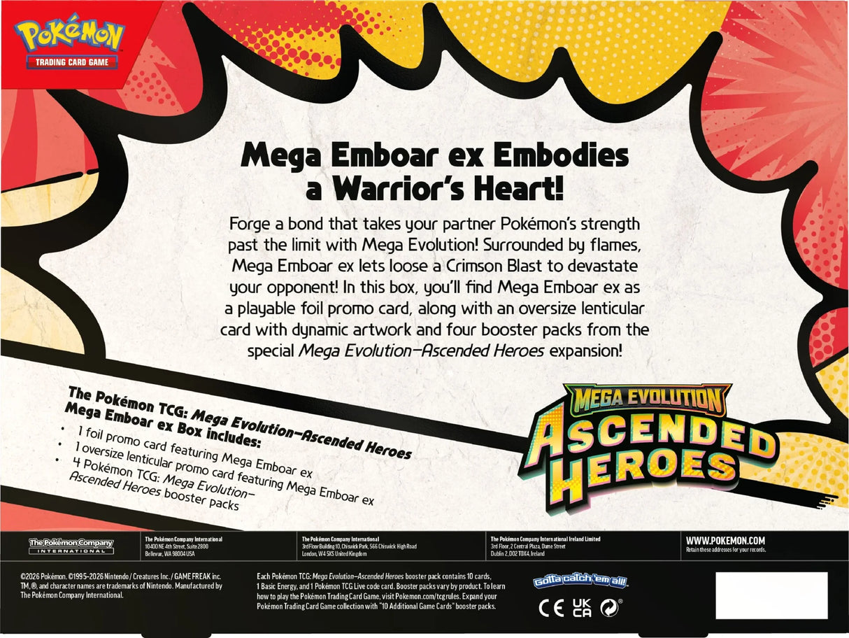 Pokemon TCG: Ascended Heroes – Mega Emboar ex Box