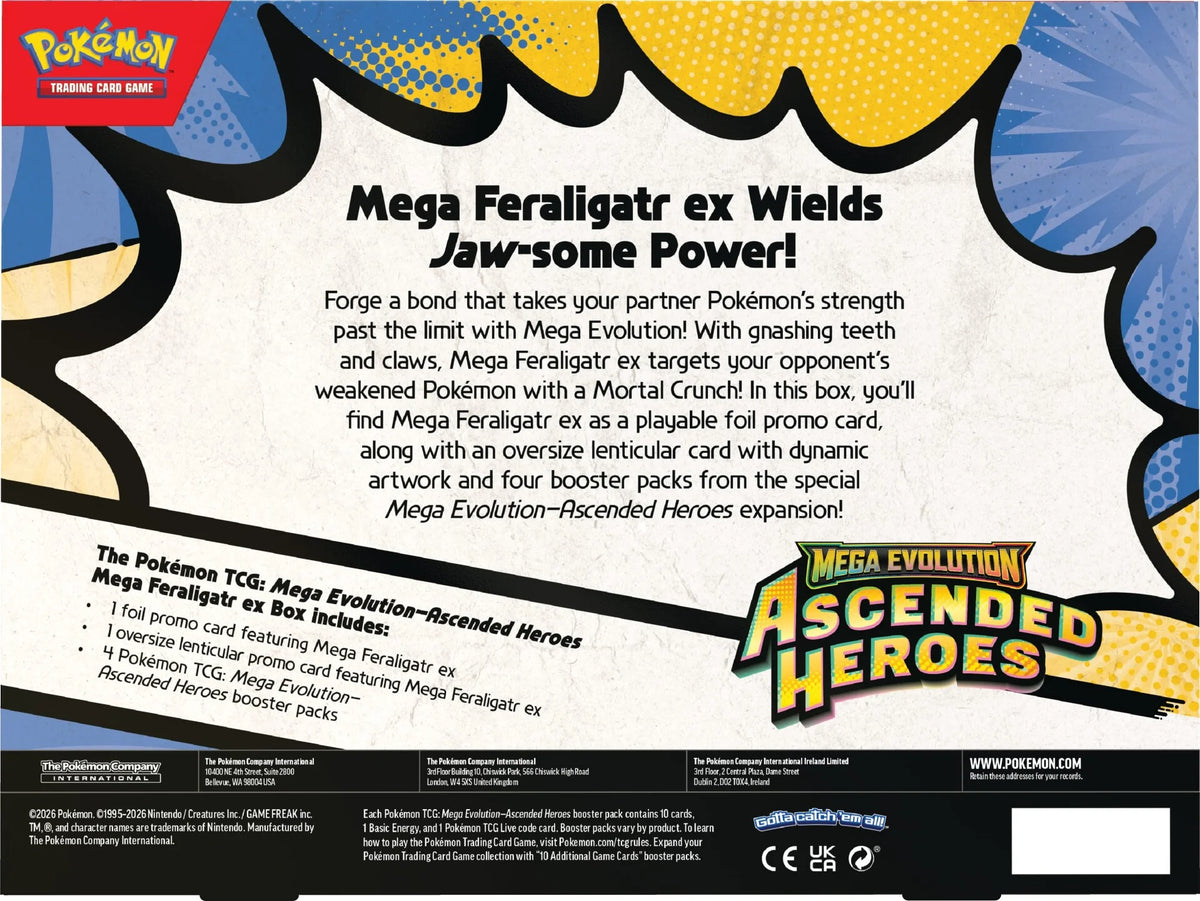 Pokemon TCG: Ascended Heroes – Mega Feraligatr ex Box