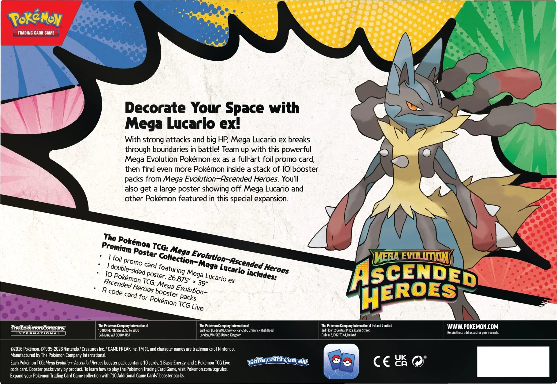 Pokemon TCG: Ascended Heroes – Premium Poster Collection - Mega Lucario