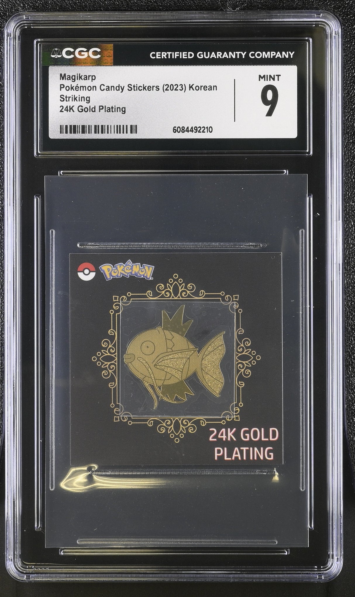 Pokemon - Korean Candy Stickers (2023) - Magikarp 24K Gold Plating - CGC - Grade 9