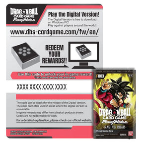 Dragon Ball Super Card Game - Fusion World - Raging Roar - Online Code Card