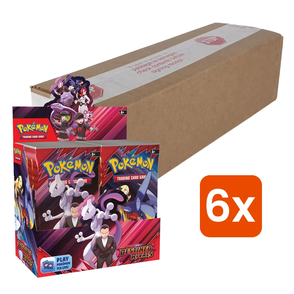 Pokemon TCG: Destined Rivals - 6x Booster Box (Sealed Case)