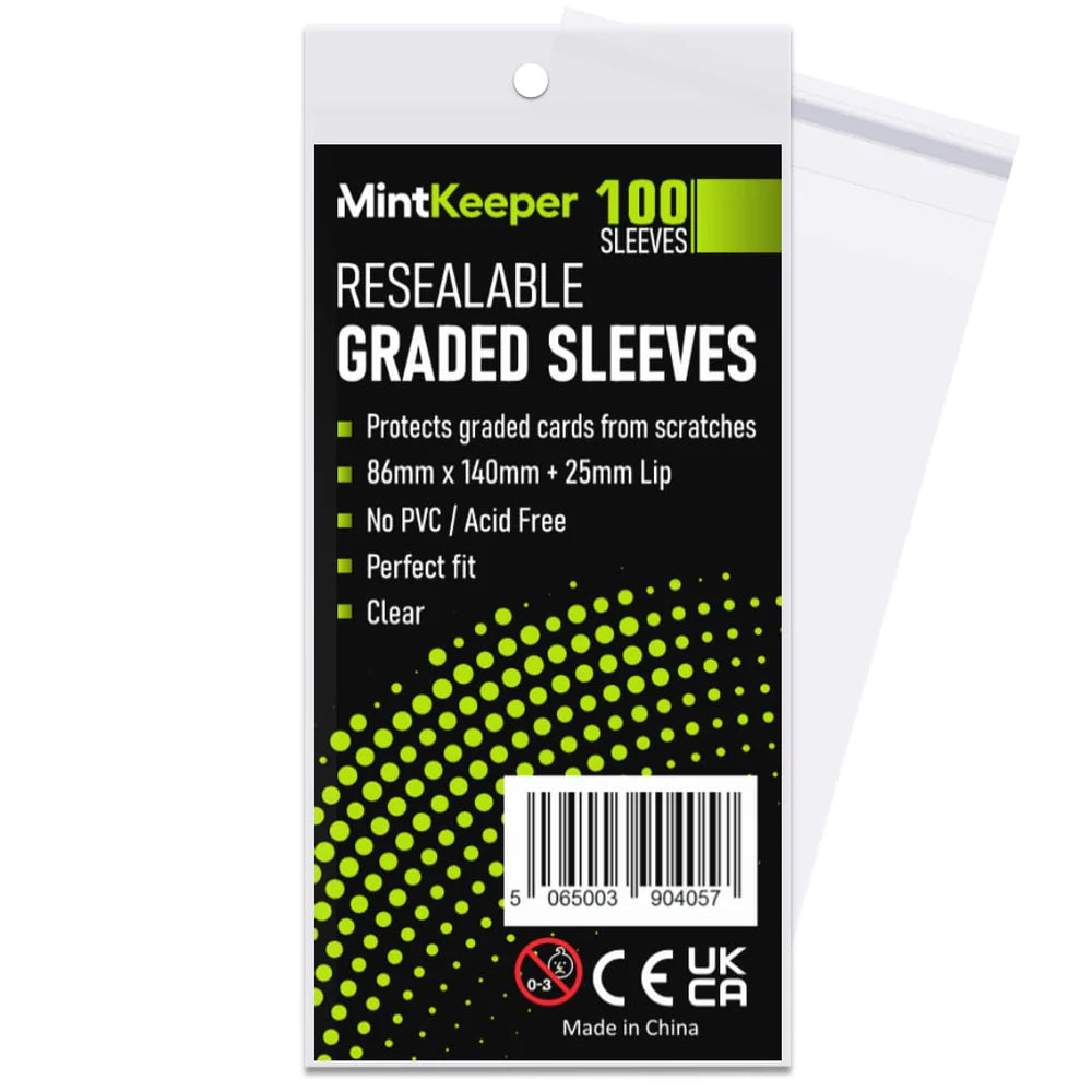MintKeeper - Resealable Graded Sleeves - PSA Perfect Fit - Pack of 100