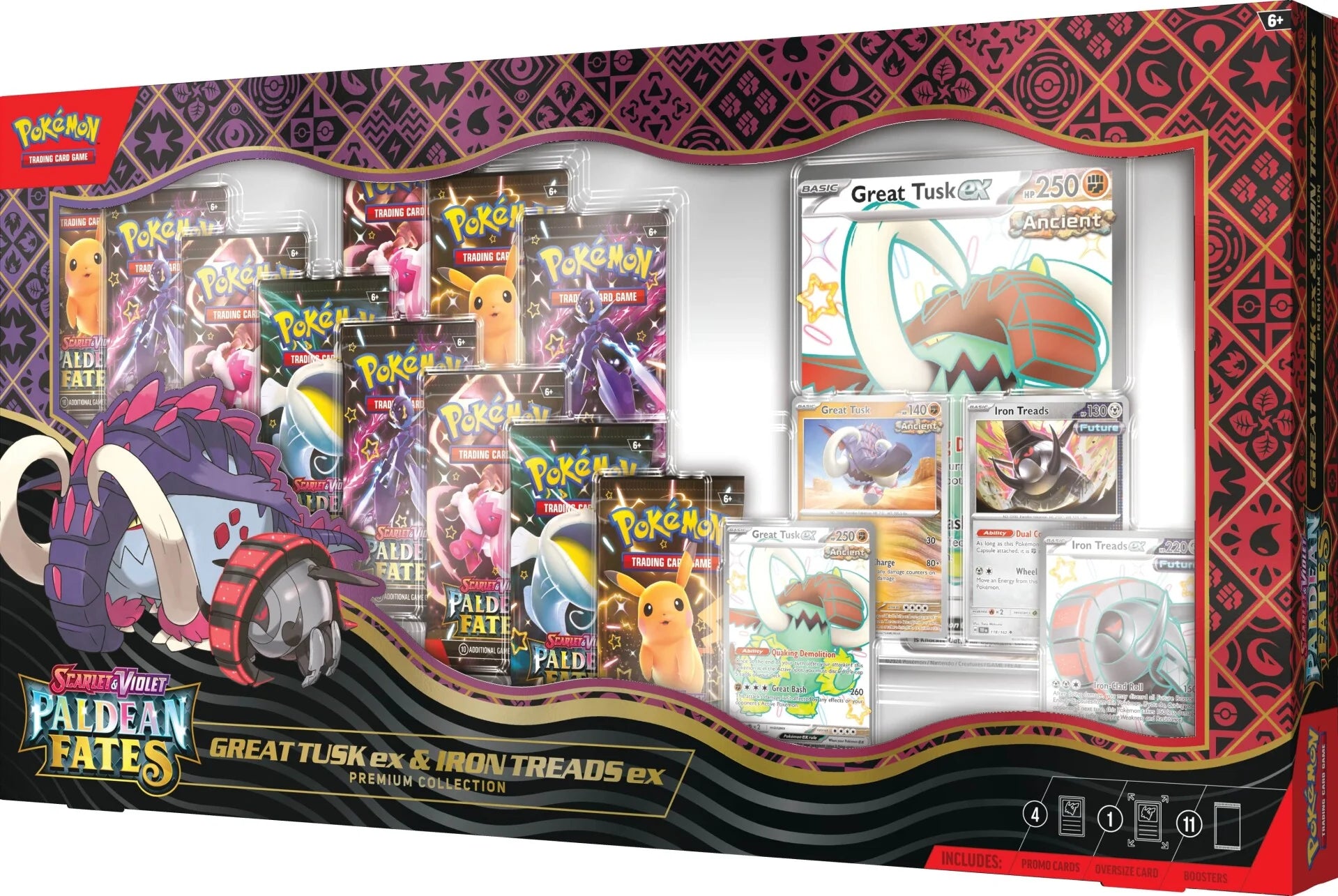 Pokemon TCG: Paldean Fates - Great Tusk ex & Iron Treads ex Premium Collection