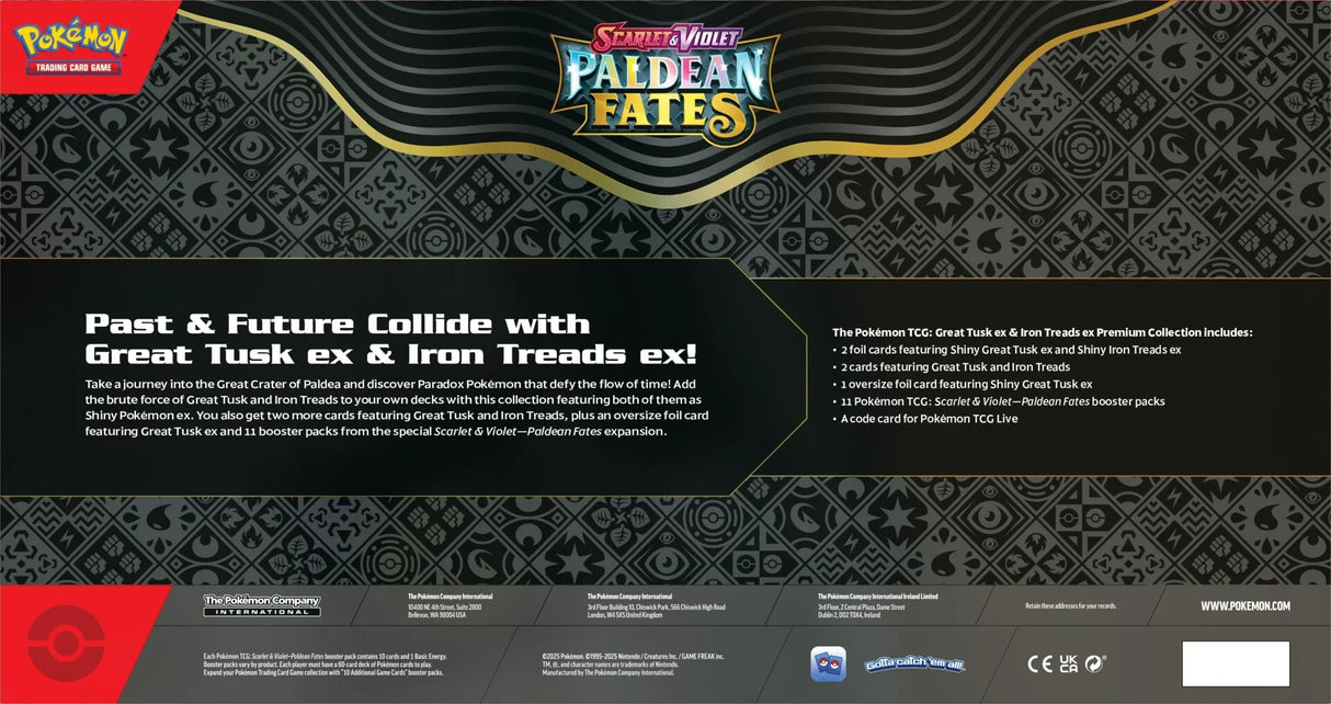 Pokemon TCG: Paldean Fates - Great Tusk ex & Iron Treads ex Premium Collection