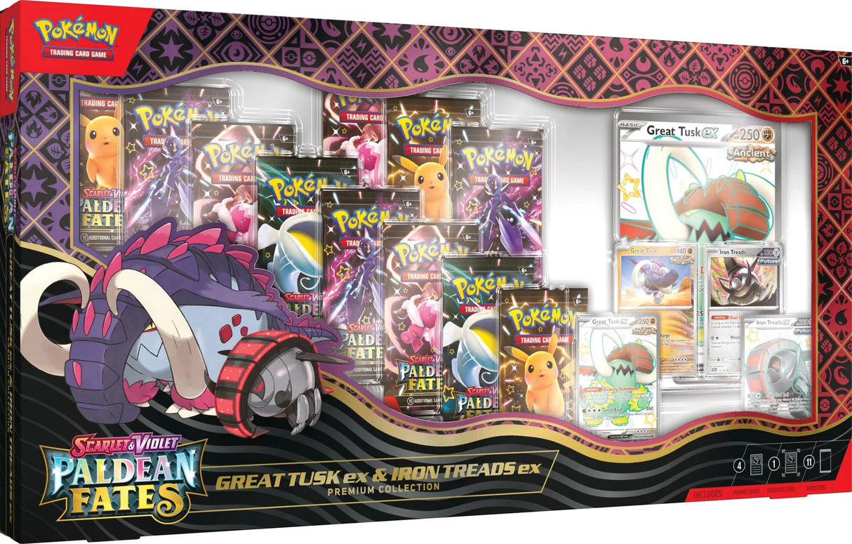 Pokemon TCG: Paldean Fates - Great Tusk ex & Iron Treads ex Premium Collection