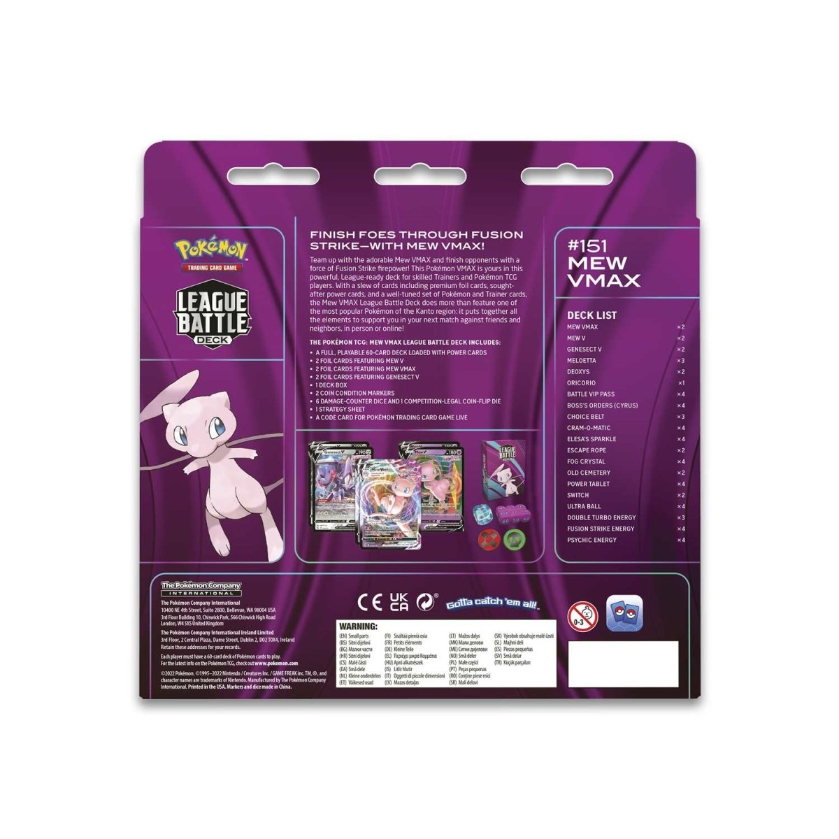 Pokémon TCG: 2022 Mew VMAX League Battle Deck