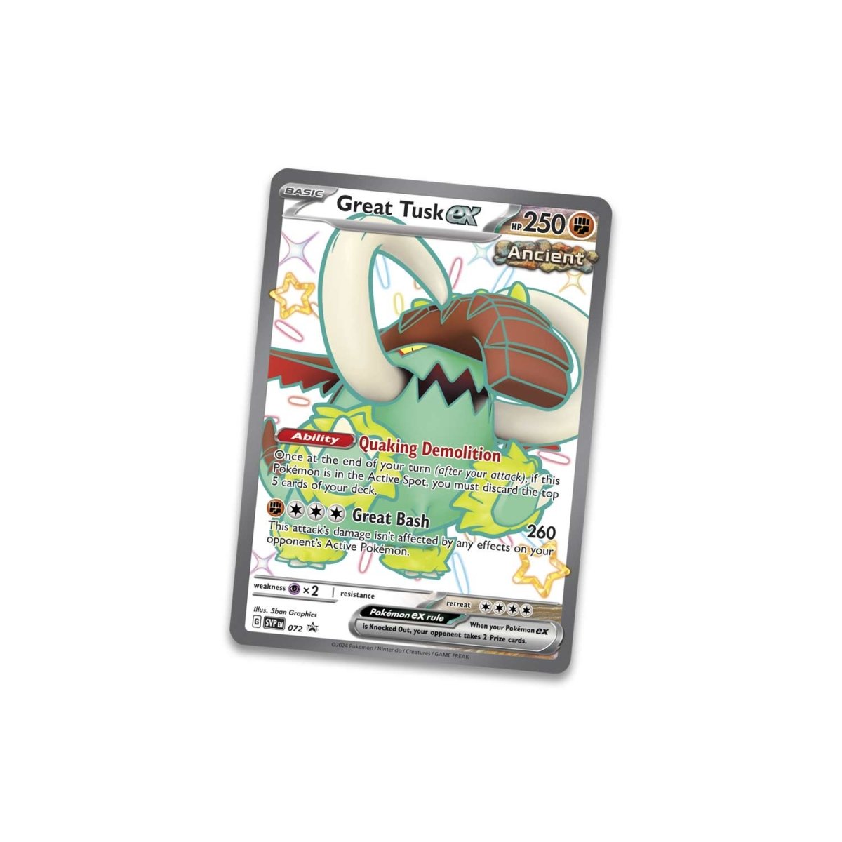 Pokemon TCG: Paldean Fates - 5-Booster Tin - Shiny Great Tusk