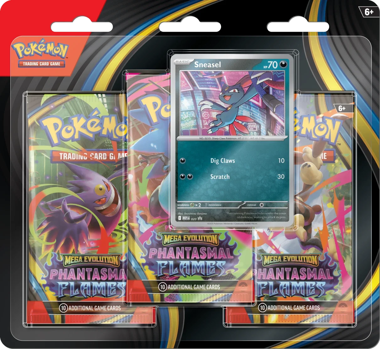 Pokemon TCG: Phantasmal Flames - 3 Pack Blister - Sneasel
