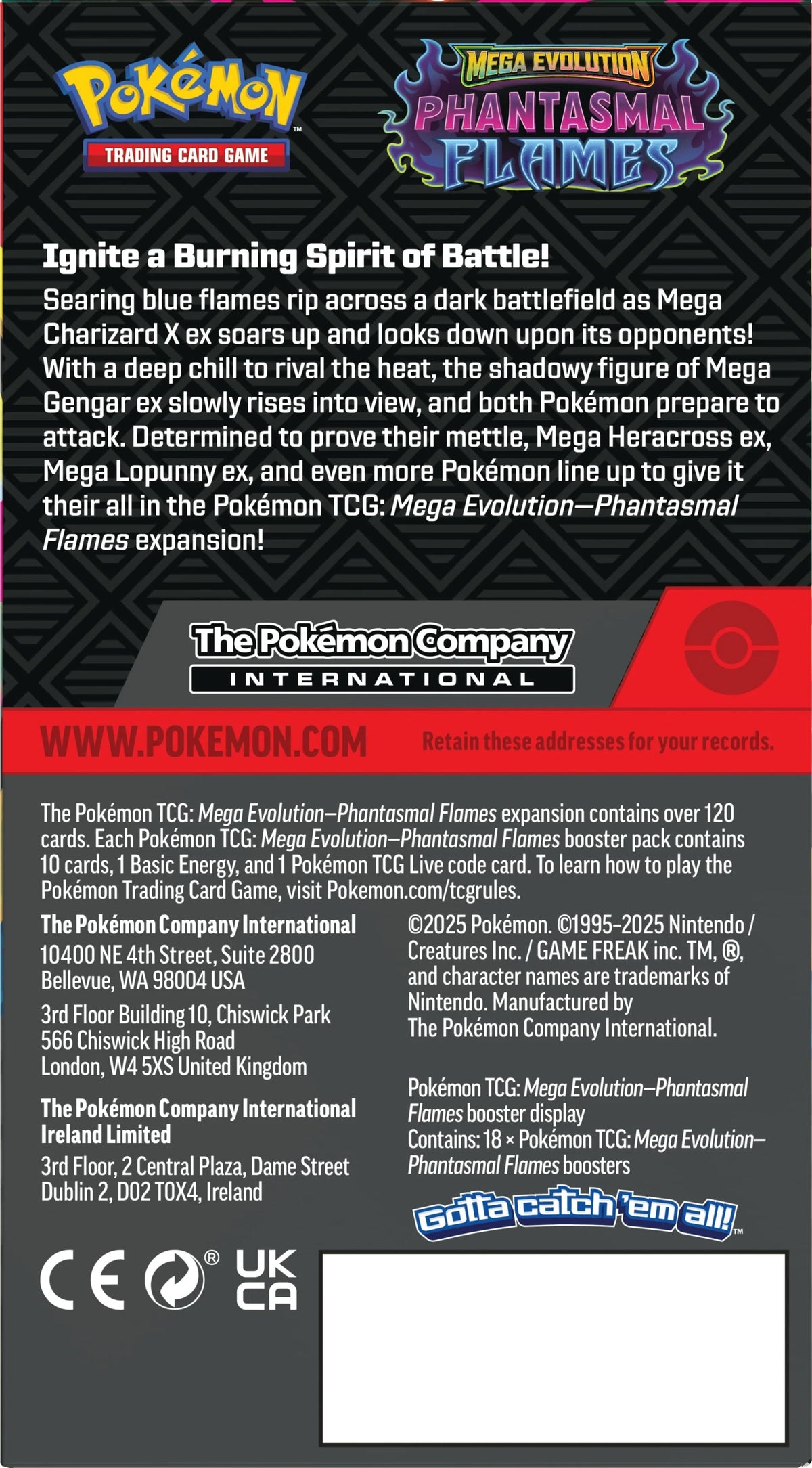 Pokemon TCG: Phantasmal Flames - Half Booster Box (18 Packs)