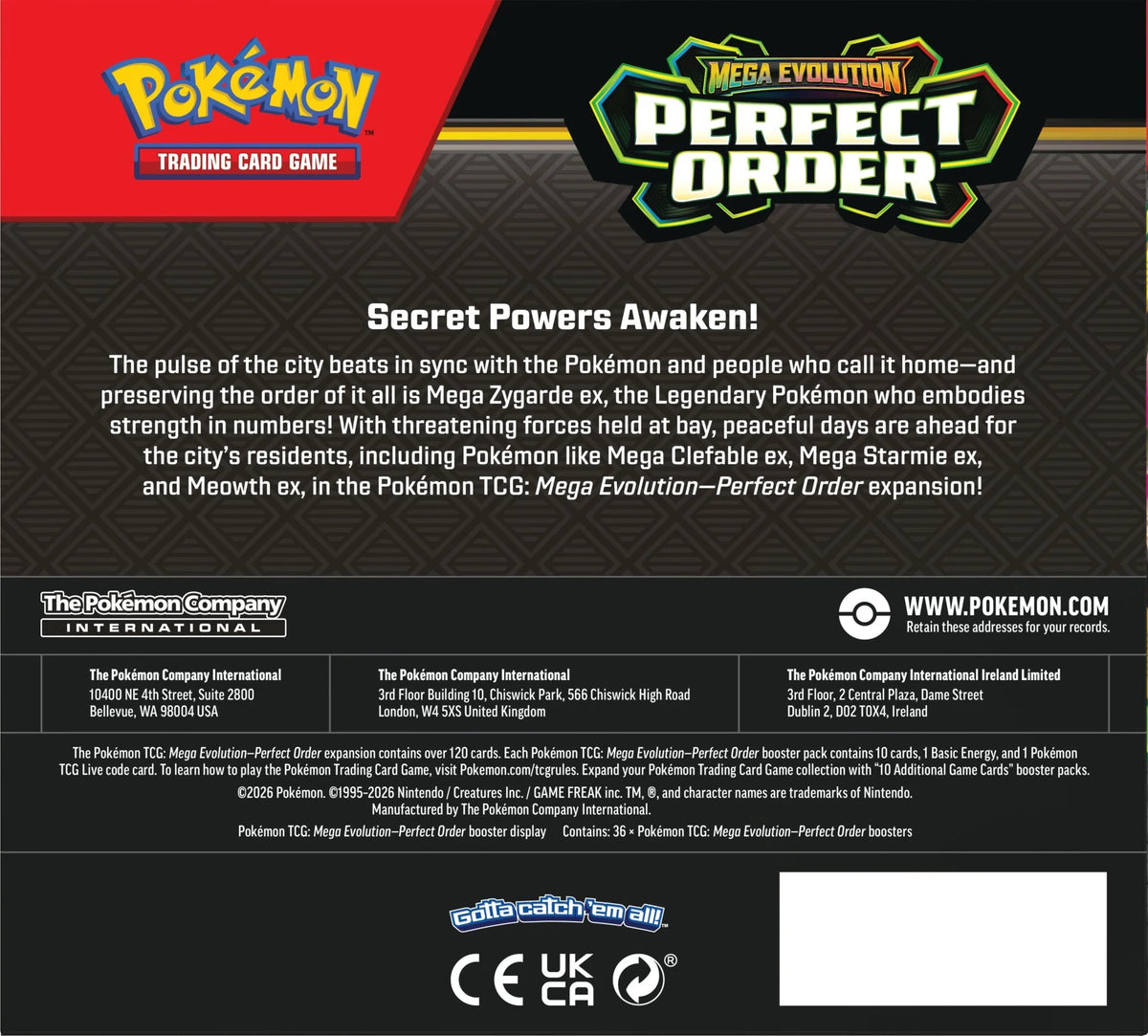 Pokemon TCG: Perfect Order - Booster Box (36 Packs)