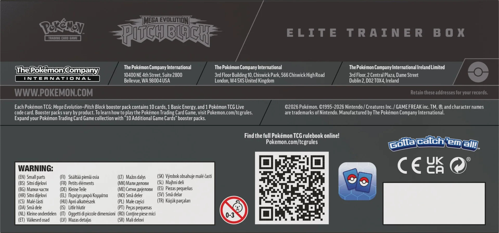 Pokemon TCG: Pitch Black - Elite Trainer Box