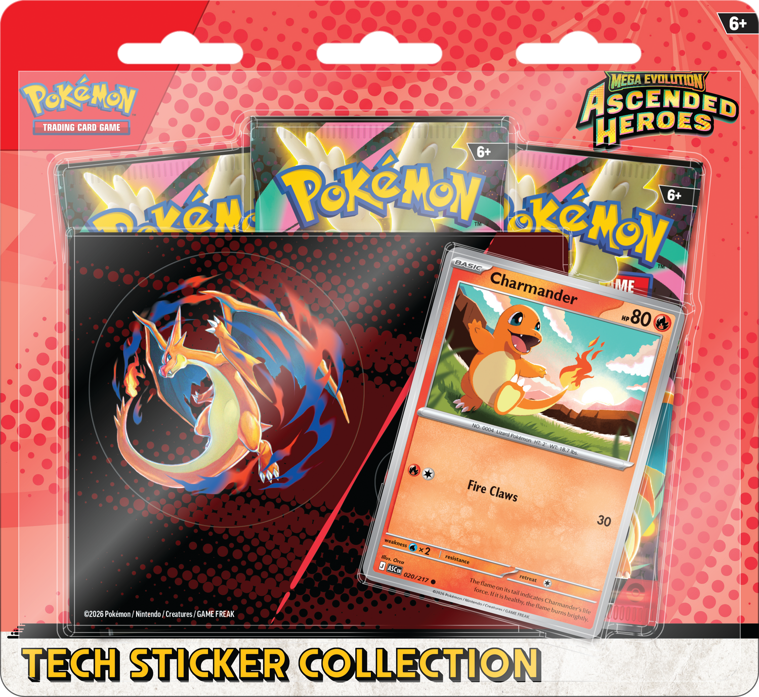 Pokemon TCG: Ascended Heroes – Tech Sticker Collection - Charmander