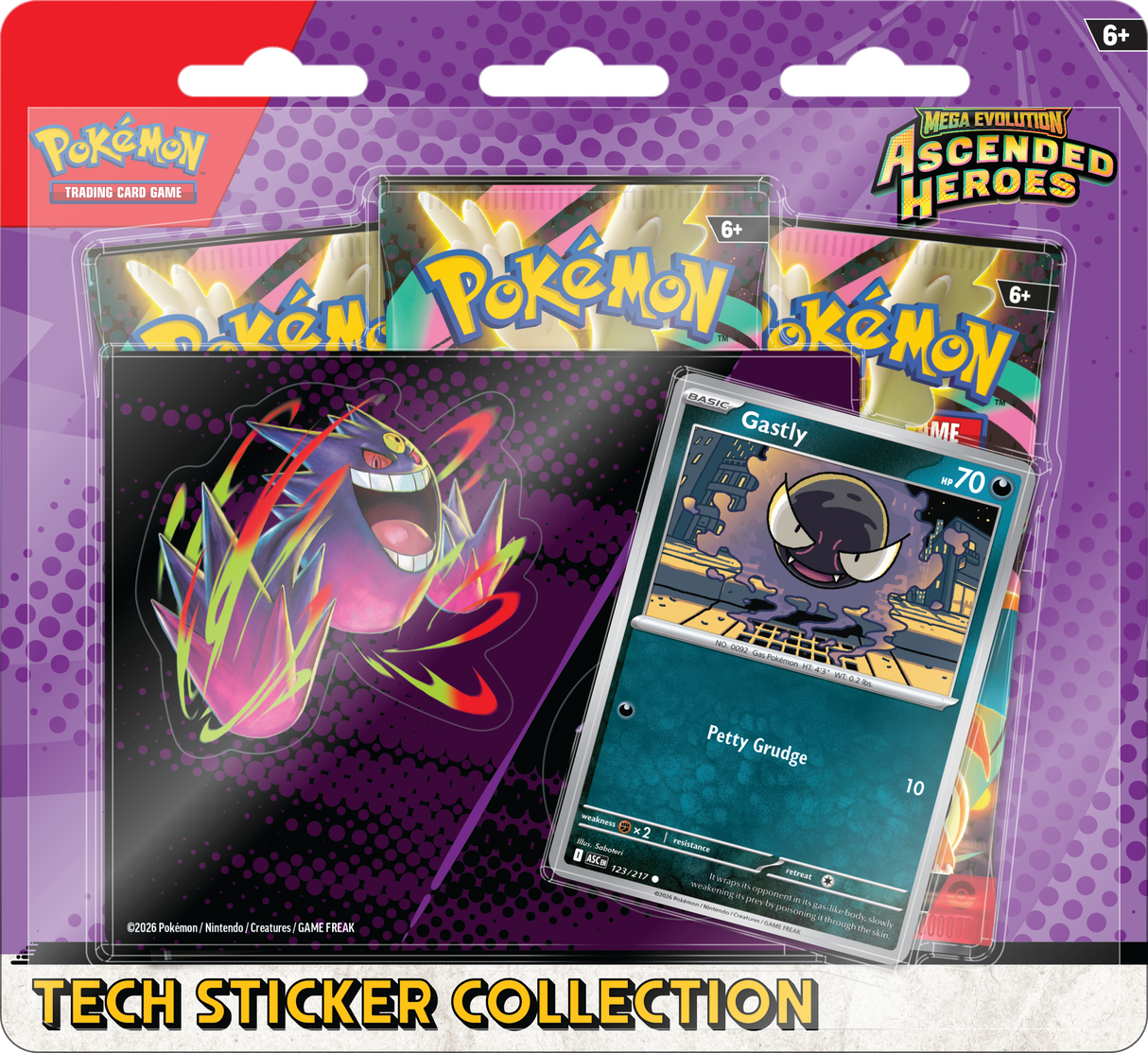 Pokemon TCG: Ascended Heroes – Tech Sticker Collection - Gastly
