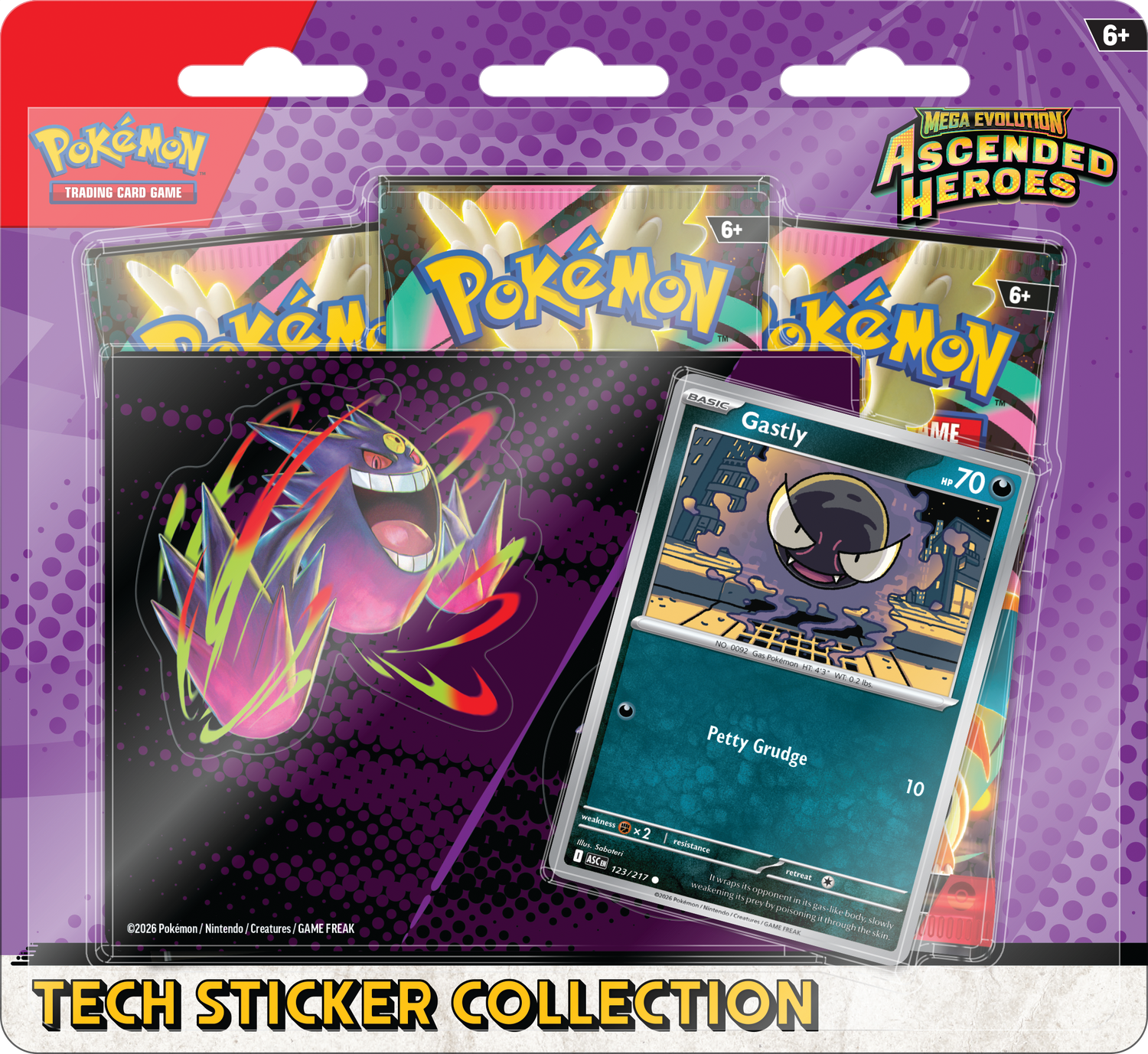 Pokemon TCG: Ascended Heroes – Tech Sticker Collection - Gastly