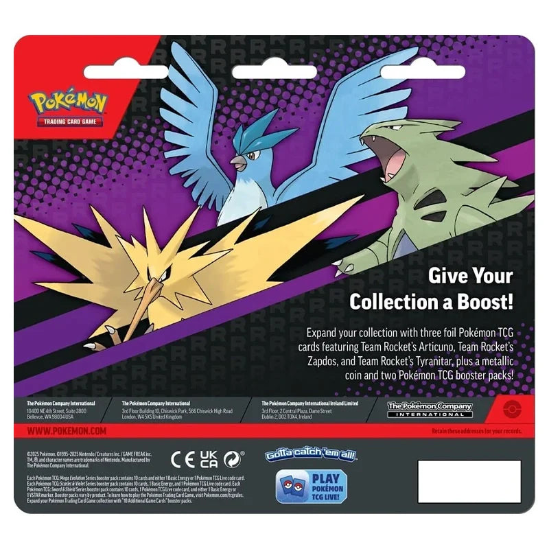Pokemon TCG: Enhanced 2 Pack Blister - Team Rocket's Articuno, Zapdos & Tyranitar