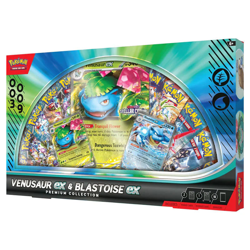 Pokémon TCG: Venusaur & Blastoise ex Premium Collection Box