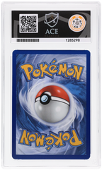 Ampharos 090/086 Chaos Rising Ace Grading 10 — close-up back view of the certified slab