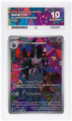 Banette 234/217 Ascended Heroes Ace Grading 10, close-up front view of the certified slab