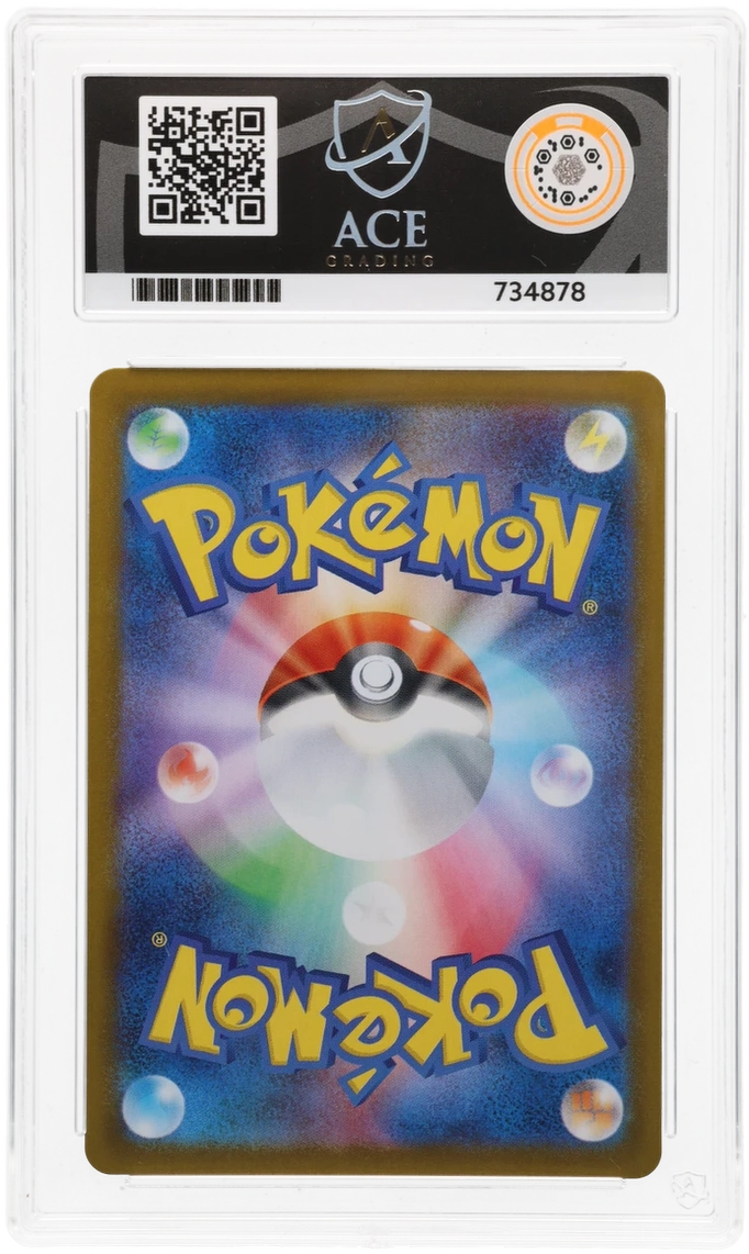 Blaziken 101/098 Glory of Team Rocket Ace Grading 10 — close-up back view of the certified slab