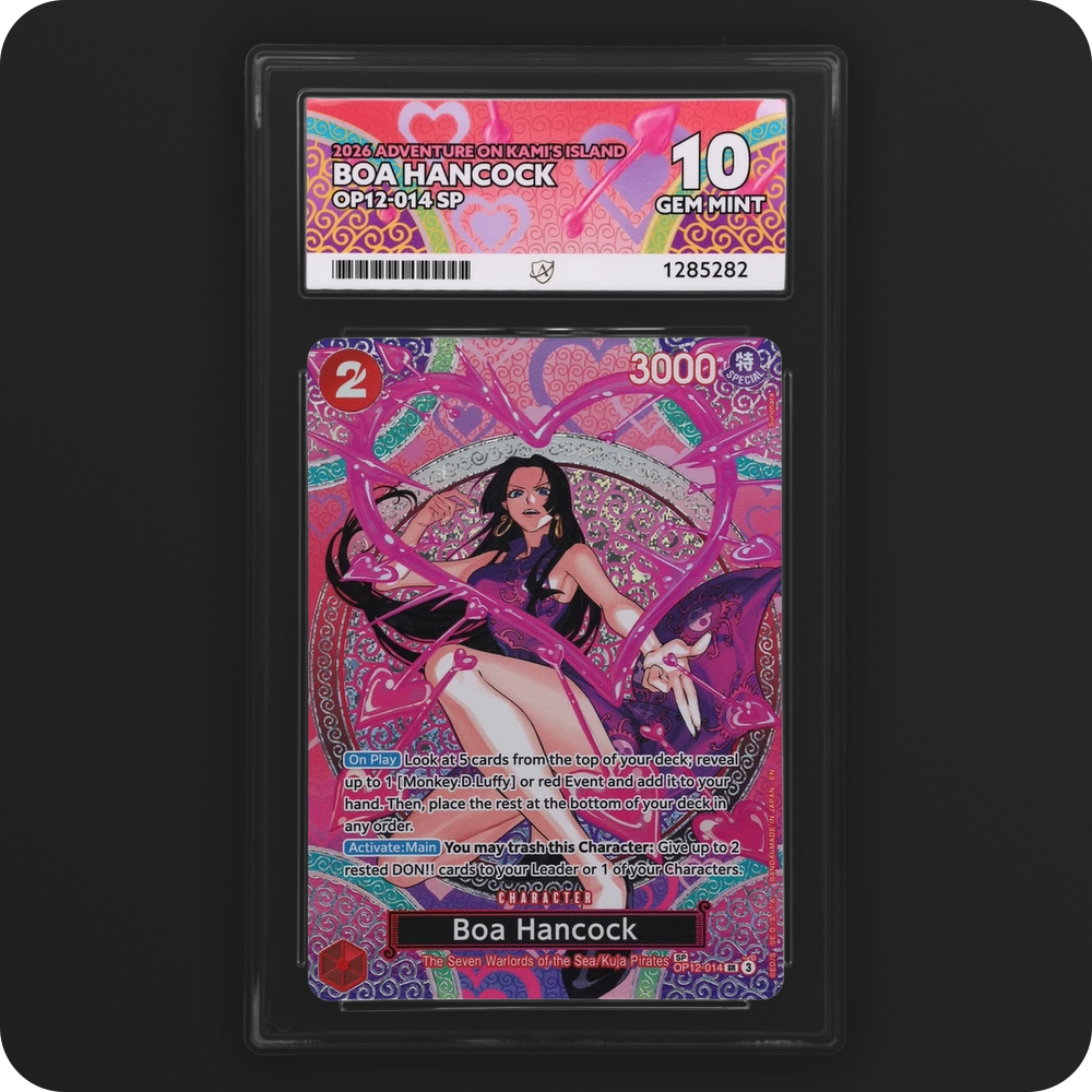 Boa Hancock OP12-014 Adventure on Kami’s Island Ace Grading 10 — front of the graded slab