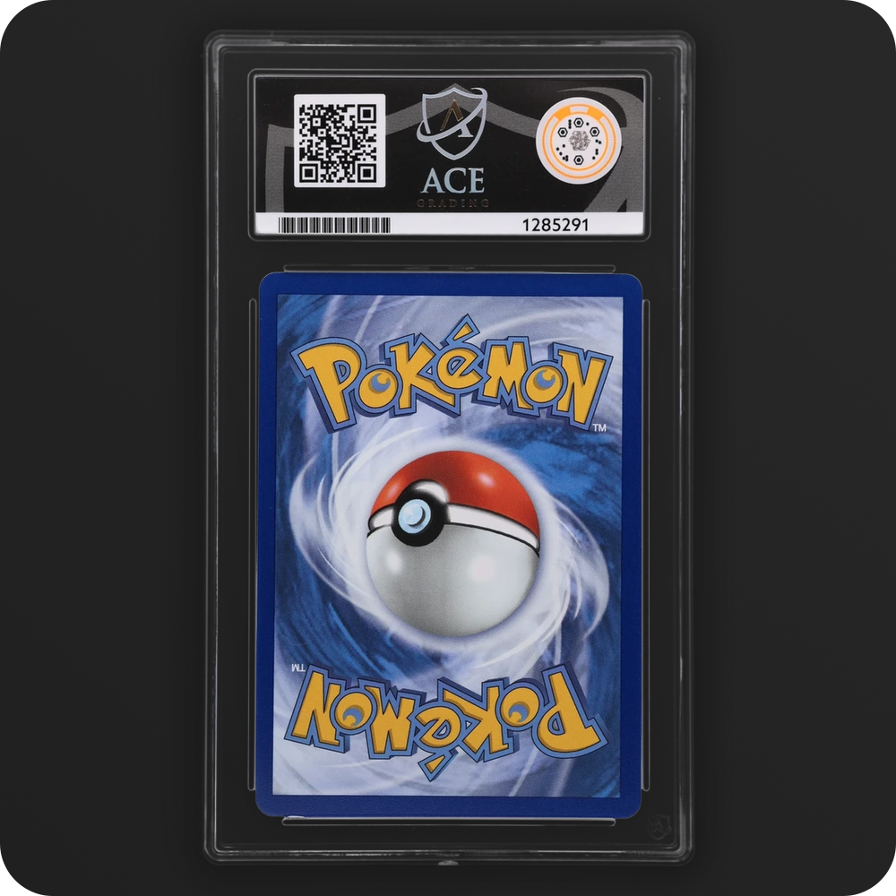 Carbink 242/217 Ascended Heroes Ace Grading 10, back of the graded slab