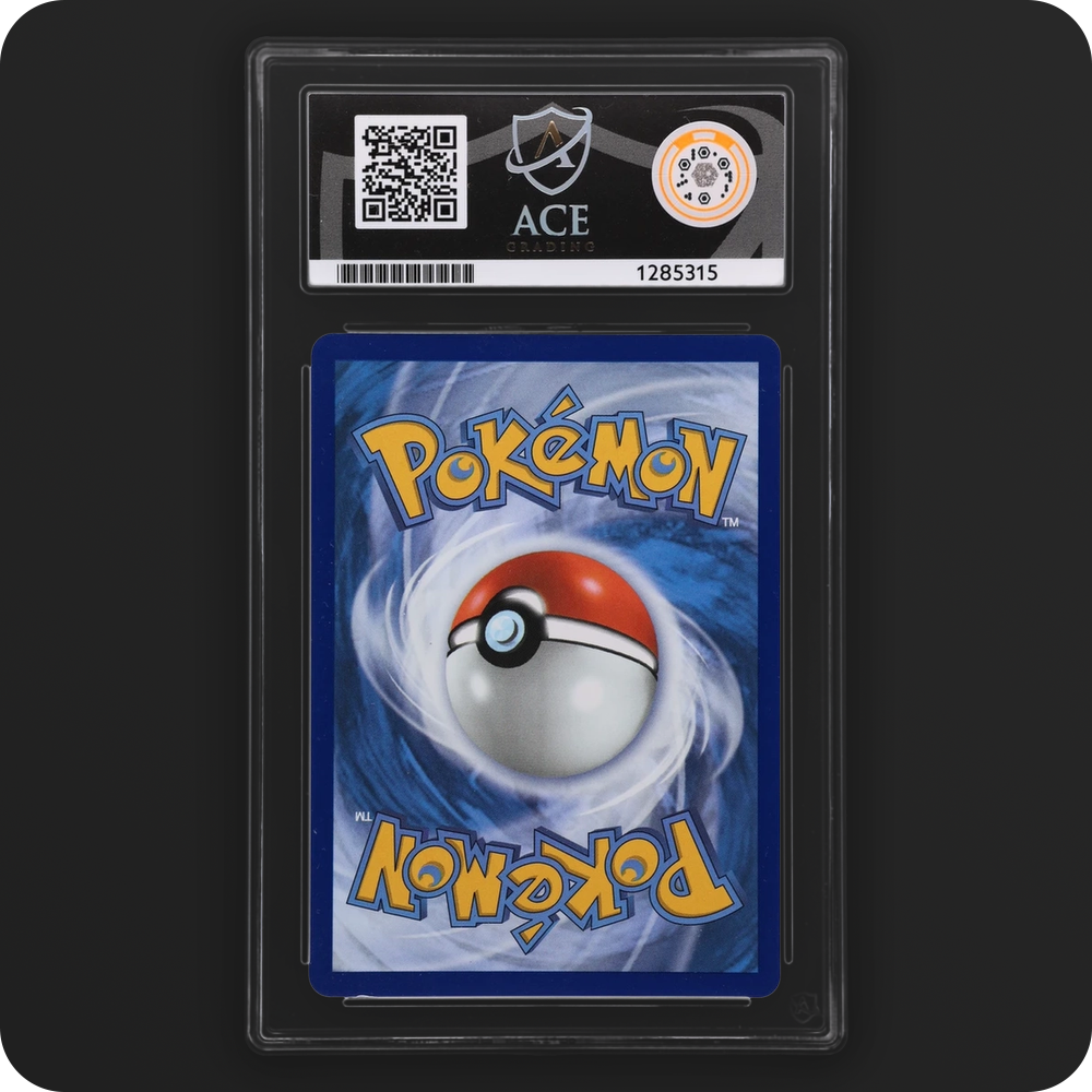Carbink 242/217 Ascended Heroes Ace Grading 10, back of the graded slab